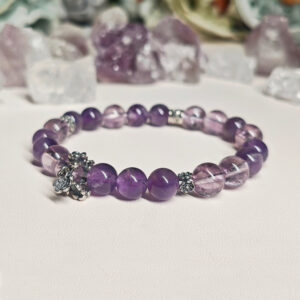 Main product image of amethyst bracelet with deep purple crystal beads