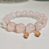 Main image of rose quartz bracelet with soft pink gemstone beads