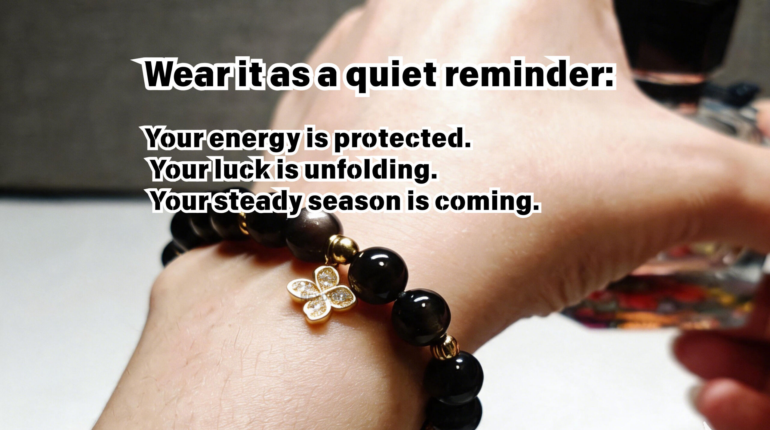 Protective Silver Obsidian bracelet inspired by luck, prosperity, emotional balance, and positive growth