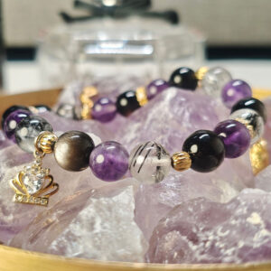 Crown feather guardian bracelet symbolizing protection, clarity, and steady growth