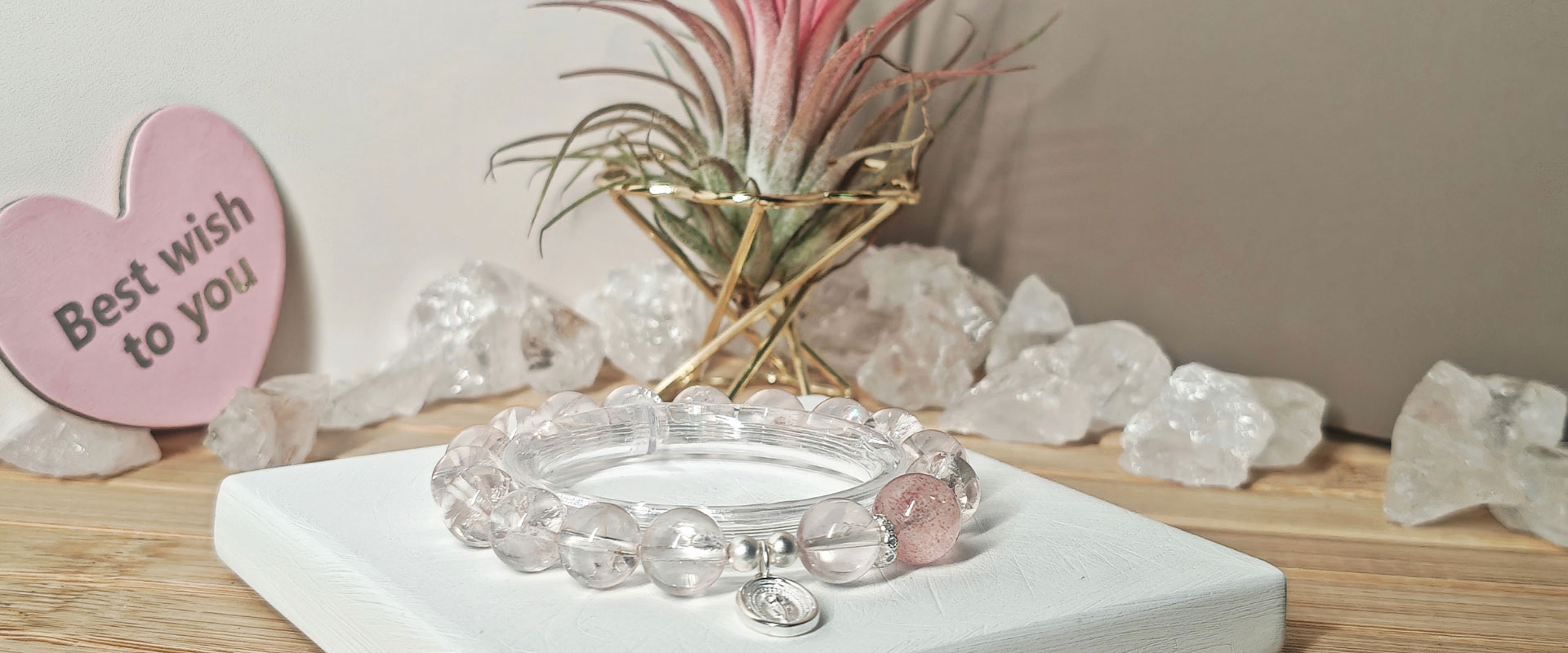 Healing Crystal Energy Bracelets for Women by HEYDUCK featuring natural crystal bracelets designed for calm, balance, and positive energy