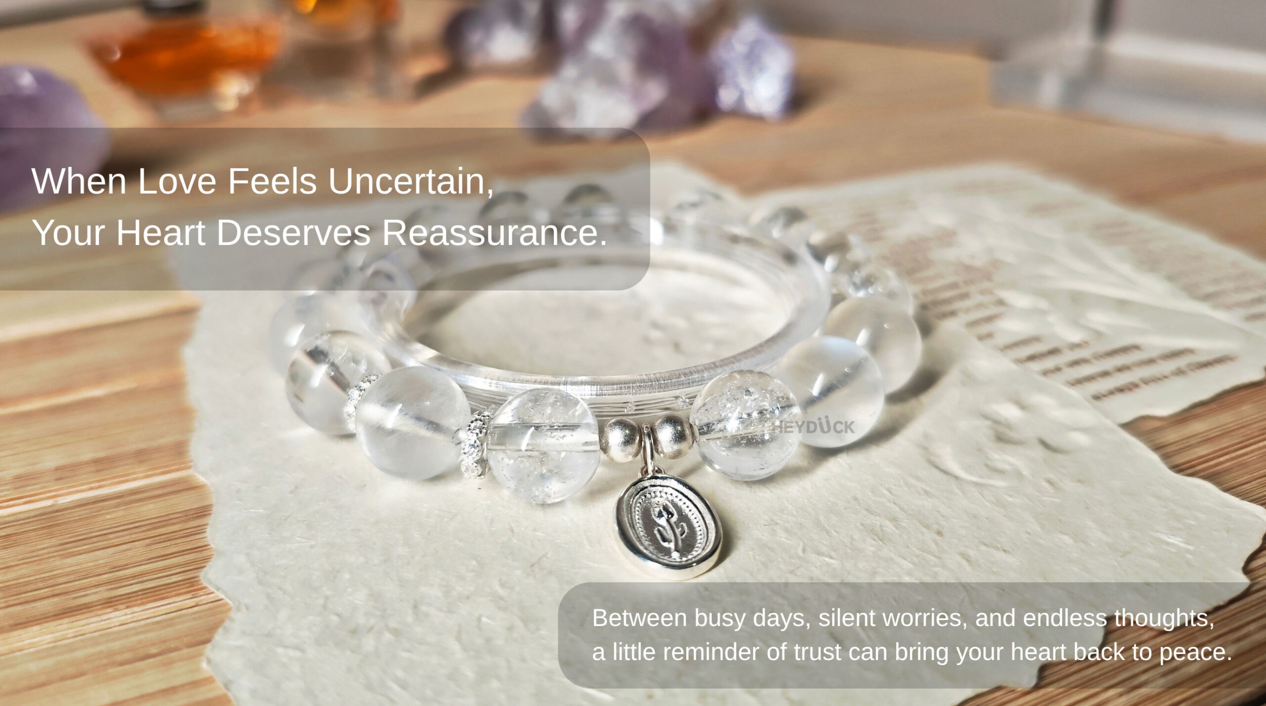 Moonstone Tulip Promise Bracelet representing emotional reassurance, trust and peaceful love during uncertain moments