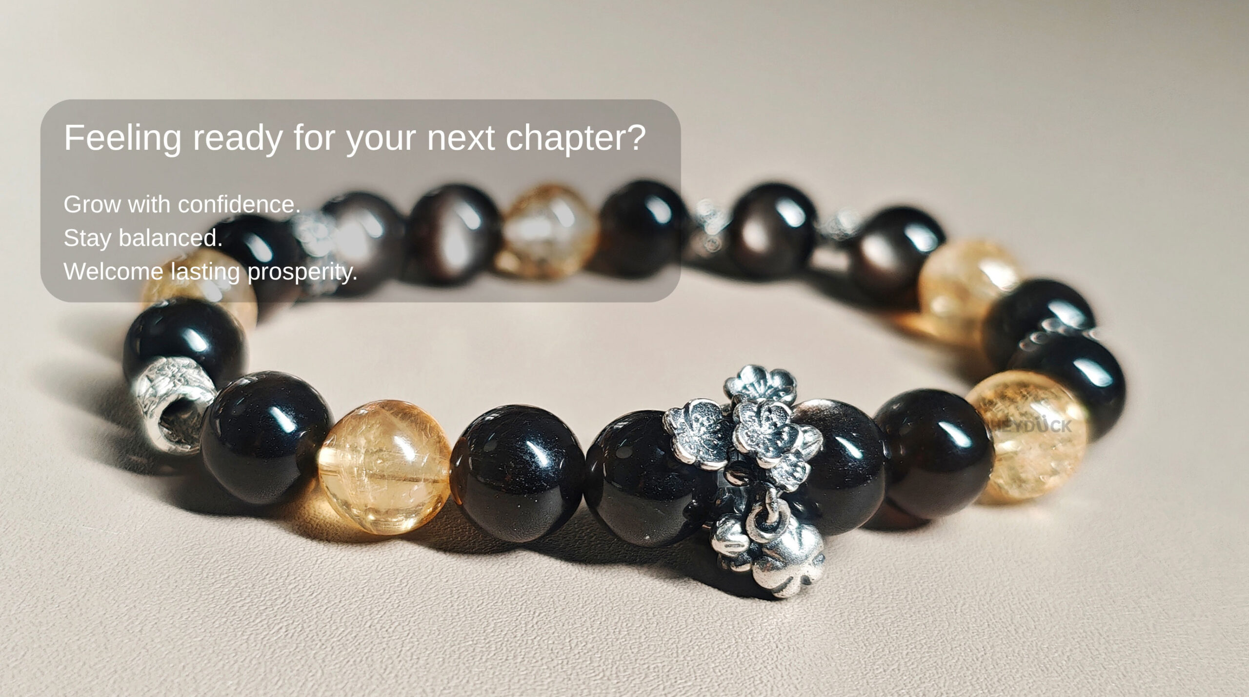 Silver Obsidian Prosperity Bracelet designed to encourage confidence, balanced energy, and lasting prosperity