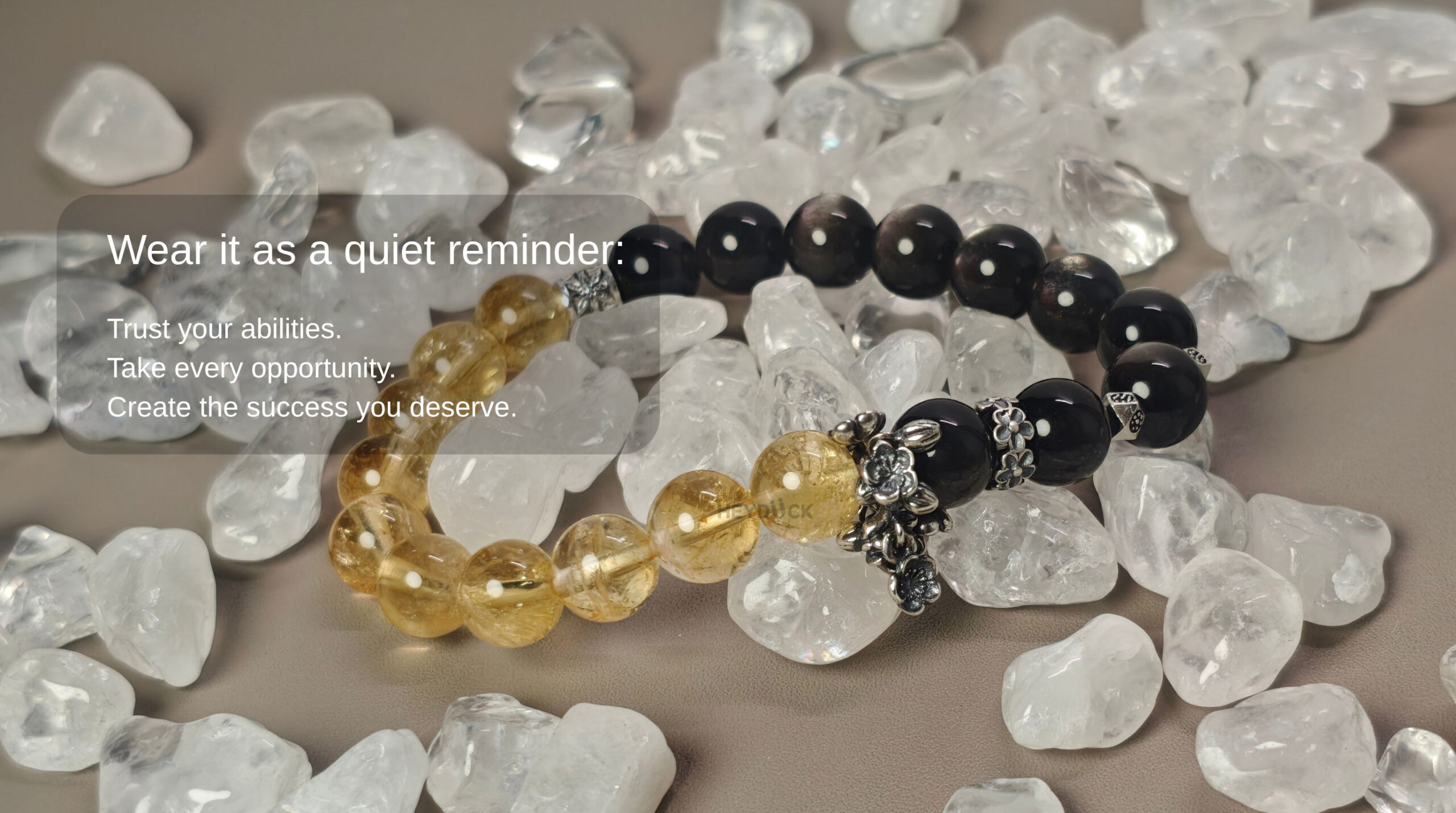 Success crystal bracelet reminding you to believe in yourself, embrace opportunities, and move forward with confidence