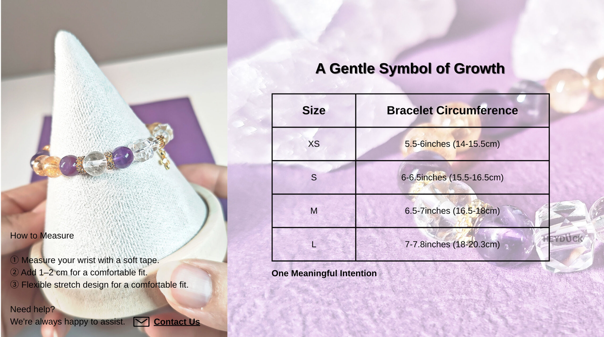 GoldBloom CL crystal bracelet with elegant flower charm and natural gemstones for meaningful everyday wear