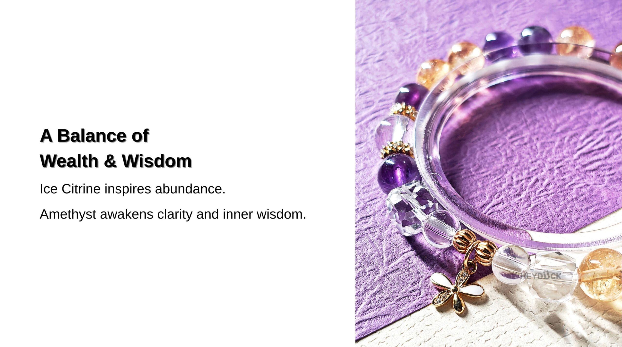 GoldBloom CL Ice Citrine Bracelet representing abundance, wisdom, clarity, and graceful personal growth