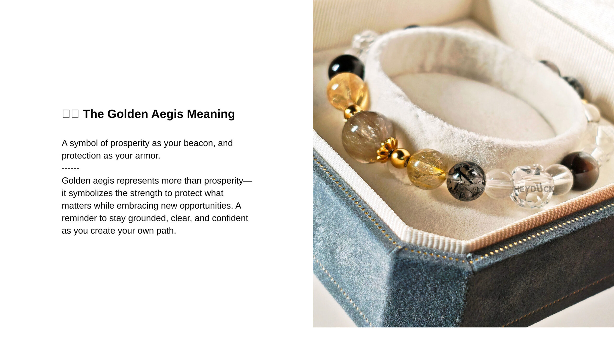 Golden Aegis Bracelet symbolizing prosperity as a beacon and protection as a personal shield