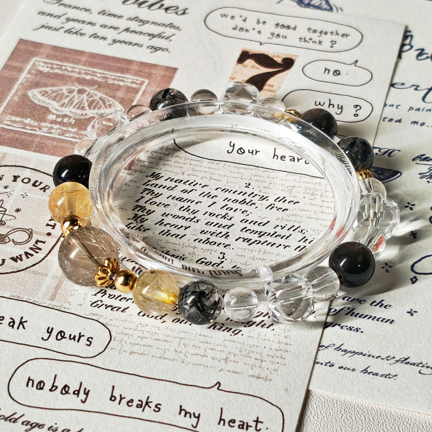 Golden Aegis Prosperity Crystal Bracelet designed for wealth and abundance