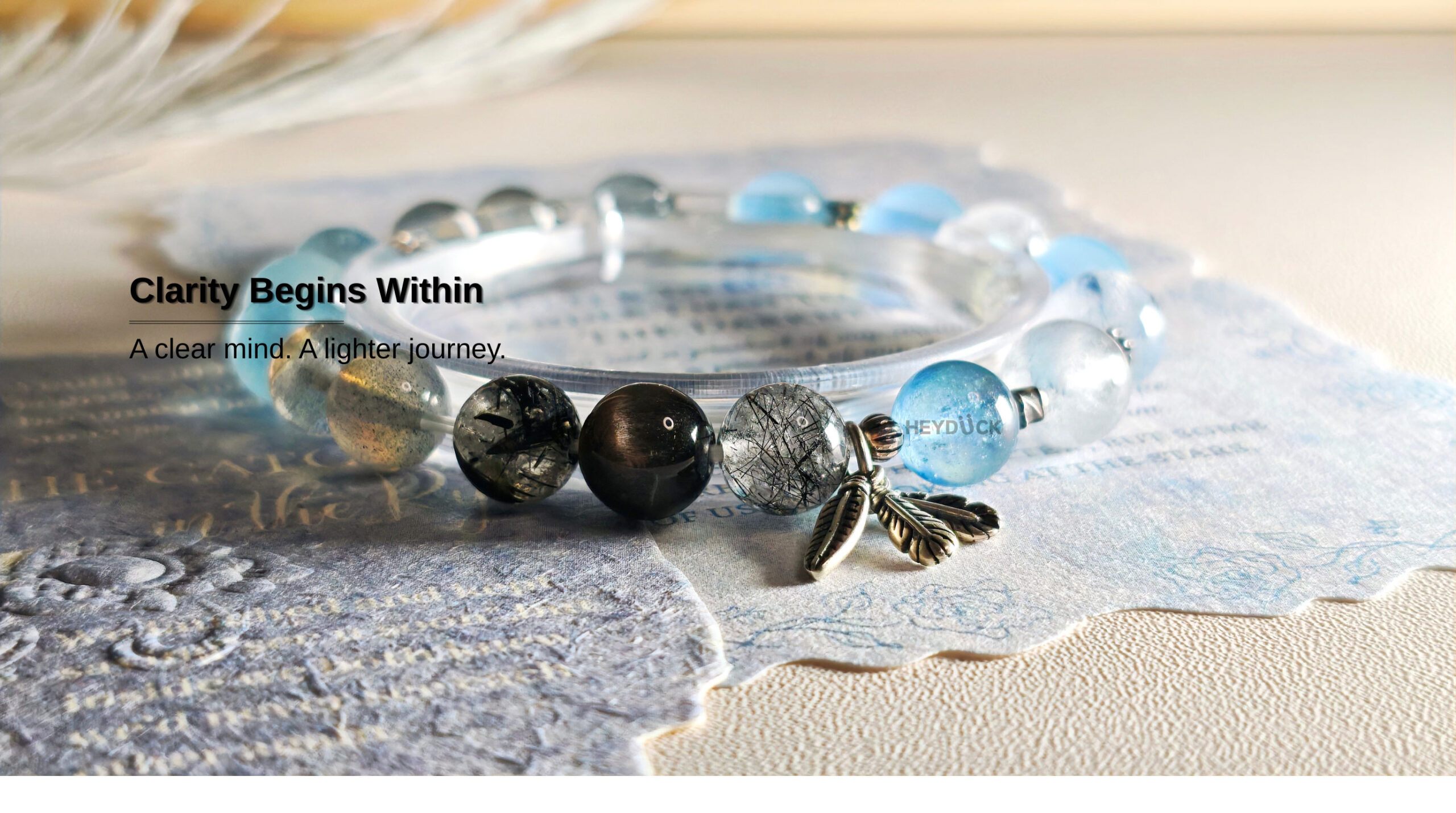 Luminous Horizon Crystal Bracelet SkyFlow CL inspired by the clarity and freedom of the open sky