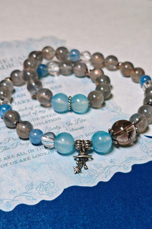 Career Orbit crystal bracelet representing a calm and purposeful approach to career growth