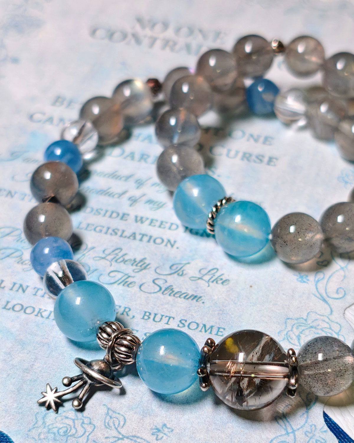 StellarEase CL crystal bracelet with its planet-inspired design